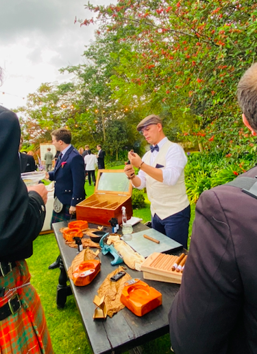Master cigar sommelier live service at luxury celebration Cartagena Colombia