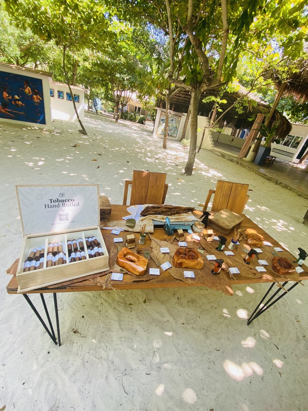 Wedding reception pairing station with Colombian wines and spirits